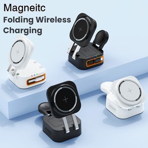 Cargador Inalámbrico Plegable 3 en 1 con Cable Retráctil de 15W, Carga Multidispositivo para Teléfono Inteligente, Reloj Inteligente y Auriculares, Ideal para Viajes - Product Image 6