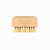 Brosse à ongles manuelle en poils de sanglier pur avec manche en bois de hêtre - Outil de nettoyage des interstices pour le nettoyage en profondeur des mains et des claviers