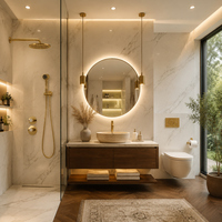 Ensemble de douche encastré en laiton brossé, mitigeur monocommande, jet de pluie, vanne à deux voies moderne, pour hôtels et salles de bain