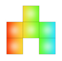 Lumière à changement de couleur activée par le son, lumière d'ambiance rythmique musicale haut de gamme, quantique modulaire mural