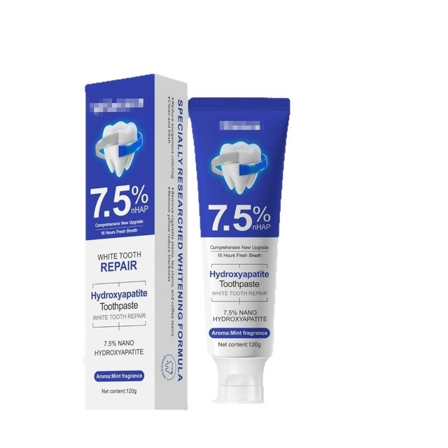 Hydroxyapatite Toothpaste 7.5% Nano Repairs Tooth Enamel and Protects Oral Health