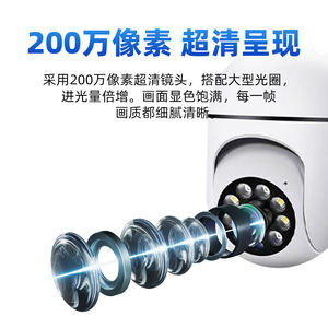 กล้องอัจฉริยะ 2MP 1080P 360 องศา ไร้สาย WiFi บันทึกข้อมูลบนคลาวด์ แอป Tuya อุปกรณ์ตรวจสอบภายในอาคาร - Product Image 4