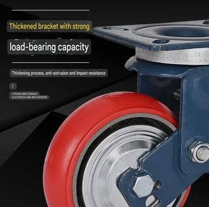 Heavy Duty Industrial 6 Zoll 8 Zoll Pu Feder belastete Rollen Einziehbare Rolle - Product Image 5