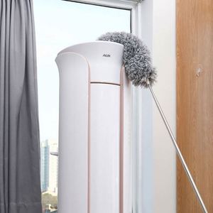 Plumeau créatif de style japonais en acier inoxydable avec manche télescopique, brosse à poussière lavable pour la maison, outil de nettoyage extensible - Product Image 3