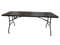 Table pliante portable blanche moderne pour les repas en plein air Table de banquet en plastique longue pour les hôtels, les mariages Vente en gros de panneaux de bois style