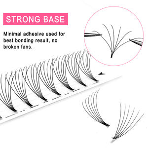अल्ट्रा ब्लैक 3 डी 4 डी 5 डी 6 डी 8 0.07 8 डी 10d 0.07 शॉर्ट स्टेम लैश निजी लेबल पूर्वनिर्मित वॉल्यूम प्रशंसक पलक एक्सटेंशन एक्सटेंशन - Product Image 5