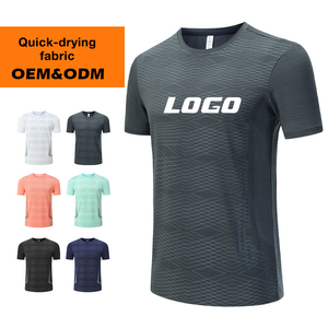 Sıcak Satış Özel Logo Baskılı Nefes Alabilen Hafif Erkek Kas Geliştirme Atletik Hızlı Kuruyan Spor Salonu Tişörtleri - Product Image 1