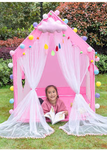 <span class=keywords><strong>เต็นท์</strong></span>ของเล่นเด็กทรงปราสาทในร่มขนาดใหญ่สำหรับฤดูร้อน รุ่นเจ้าหญิง สำหรับเด็กผู้ชายและเด็กผู้หญิง <span class=keywords><strong>โครง</strong></span>เหล็กเสริมแข็งแรง ผ้ามีไฟ LED สีชมพู/ฟ้า - Product Image 6
