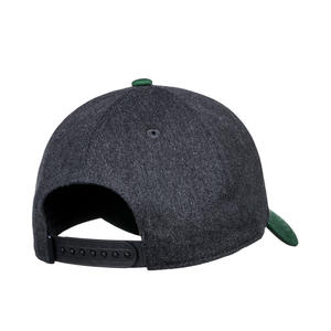 Custom 6-Panel Golf <b>Hat</b> with Two-Tone Embroidered Logo Cotton Twill Baseball Cap Gray IVA-C-G-71 Featuring Puff Printing - Product Image 4