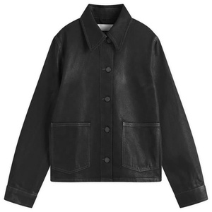 Veste en jean décontractée pour <span class=keywords><strong>femme</strong></span>, coupe ample, en tissu denim <span class=keywords><strong>noir</strong></span> brillant enduit de <span class=keywords><strong>cire</strong></span>, résistante à la décoloration, pour l'automne/hiver - Product Image 2