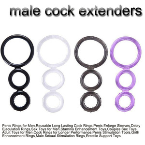 Penis <b>lock</b> ring, male penis exercise ring, adult sex toy, triple restraint cock ring, foreskin retainer ring, sanitary ring - Product Image 5