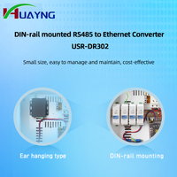 Convertidor de Riel DIN USR-DR302 RS485 RJ45 TCP/IP, Compatible con Modbus Gateway, Transmisión Transparente Bidireccional, Telecomunicaciones