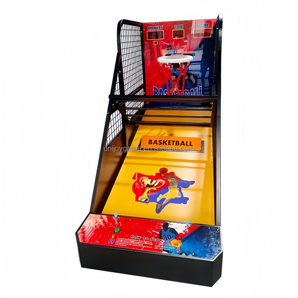 Coin Operated Arcade Basketball Game Machine, Supports 1 or 2 Players for Game Centers and Amusement Parks