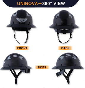 Casque de sécurité ventilé à suspension à cliquet réglable 4 points, homologué OSHA, pour hommes, en HDPE, pour travaux de construction - Product Image 2