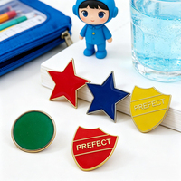 Insignia Escolar Universitaria Personalizada, Pin de Solapa de Metal con Escudo de Estrella, Broche de Metal para Estudiantes, Regalo para Ceremonia de Premiación Universitaria