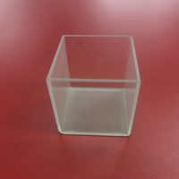 Cuvette optique carrée en verre de quartz de 50 mm à longueur de trajet, grand modèle, deux côtés transparents