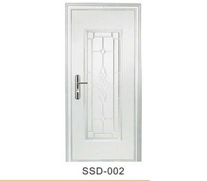 Puerta Exterior de Seguridad de acero inoxidable Puerta de entrada principal de metal para el hogar - Product Image 3