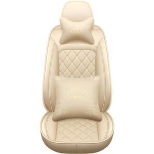 Housses de siège de <span class=keywords><strong>voiture</strong></span> en cuir PU 5 places ensemble complet coussin de siège <span class=keywords><strong>avant</strong></span> arrière de luxe universel <span class=keywords><strong>Protection</strong></span> anti-rayures - Product Image 3