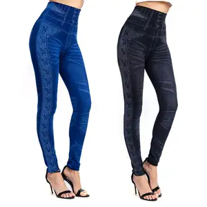 Nanchang calça jeans feminina sem costura, calça jeans rasgada elástica curta cintura alta