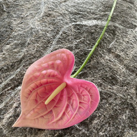 Fleur d'Anthurium Artificielle en PU pour Décorations et Arrangements de Mariage, Pâques, Noël, Halloween, Nouvel An