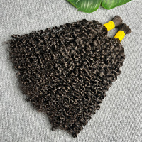 Extensions de Cheveux Humains Bruts Non Transformés en Vrac Ondulés Indiens Birmans Bouclés Afro Boho Tresses Kinky en Gros
