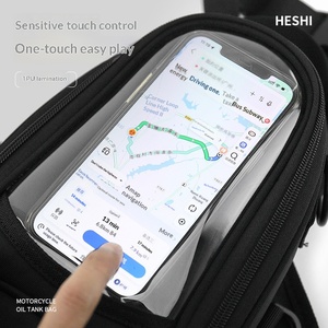 Tas Tangki Bahan Bakar Sepeda Motor Kotak Penyimpanan Kursi Belakang Pengendara Portabel Multifungsi Navigasi Poliester - Product Image 3
