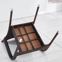 Ensembles de salle à manger de jardin en rotin avec structure en aluminium, résistants aux UV, meubles de patio pour hôtel et salon, tables et chaises d'extérieur