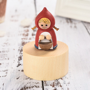 Caja Musical Giratoria Pequeña de Madera a Cuerda con Melodía Personalizada para Niños, Juguete al por Mayor de China OEM - Product Image 5