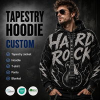 Sweat à capuche personnalisé pour homme, épais, grande taille, style streetwear, tissé, motif tapisserie, pull à capuche pour hommes