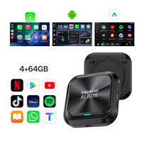 Boîtier intelligent 3-en-1 AI pour voiture avec adaptateur sans fil CarPlay Android Auto, Netflix YouTube AirPlay, 4+64 Go RAM/ROM, Bluetooth 5.0, Fourniture OEM
