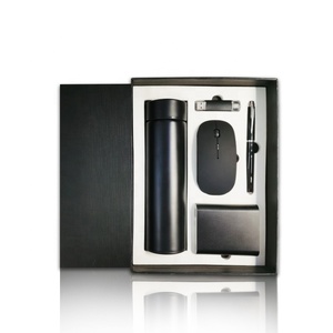 Luxury Business Gift Set Includes Vacuum Flask Signature Pen Power Bank Mouse USB for Effective Promotion