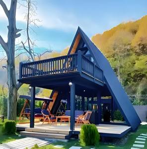 Venta directa de la última casa de madera triangular moderna hecha a medida Estructura de acero para uso en jardín de estilo contemporáneo - Product Image 5