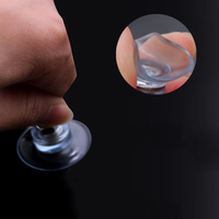 Vis de nivellement réglables pour pieds, en caoutchouc pour verre, avec vis auto-adhésives et ventouse transparente en PVC