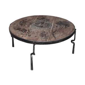 Traditional Handmade Style Coffee <b>Table</b> with Antique Silver Iron Finish Solid <b>Reclaimed</b> Wood Top Home Furniture-Wholesale Price - Product Image 1
