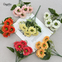 QYYN-1564 Grosir Pabrik Kustom No. 8 Bunga Daisy Bellis Perennis Krisan Dekorasi Bunga Buatan Berkualitas Tinggi