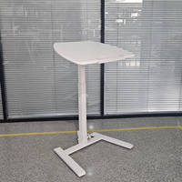 Bureau portable au design moderne, entièrement pliable, réglable en hauteur, avec roulettes dissimulées, inclinable et pliable pour le rangement, idéal pour le bureau