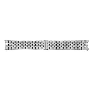 Vintage Luxury Silver Stainless Steel 20mm Elastic Watch <b>Strap</b> with Butterfly Clasp Elegant Band by Maenwvo - Product Image 1
