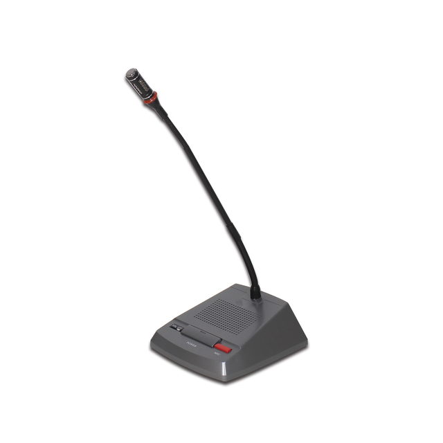 Window Intercom System for Bank or Window Public Address Audio Set With Desktop Microphone & in Wall Speaker