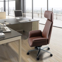 Chaise de bureau exécutive Boss Nordic en alliage d'aluminium, base à cinq étoiles, design pliable, siège pivotant réglable en hauteur, confortable