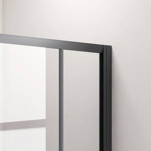 Kamalu Modello KF1000B Porta Doccia Scorrevole Moderna Senza Telaio 100x90cm Finitura Nero Opaco per Bagno o Uso Alberghiero - Product Image 4
