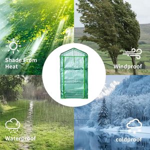 Serra Portatile a 3 Livelli per Interni ed Esterni, Mini Serra Agricola con Porta a Cerniera per Balcone e Patio, Ideale per la Coltivazione di Piante - Product Image 3