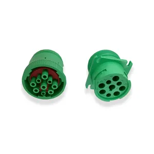 Deutsch Male Female Hd Series 9 Pin Green Circular Connector Waterproof Auto Connector Hd16-9-1939S Hd10-9-1939P