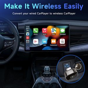 Boîte de navigation intelligente 2-en-1 sans fil CarPlay & Android <span class=keywords><strong>Auto</strong></span> avec interface USB+Type-C, modèle en alliage d'aluminium A21 - Product Image 5