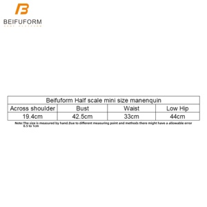Maniquí Femenino a Media Escala Beifuform para Costura Busto <span class=keywords><strong>de</strong></span> Sastre Mini para Drapeado con Brazos Largos y Suaves para Mujer - Product Image 6