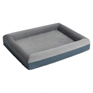Cama ortopédica cuadrada de lujo para mascotas, de fibra química, con forro de esponja universal para todas las edades, extraíble, lavable, cómoda, sin necesidad de montaje. - Product Image 4