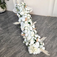 2-3m Kunstzijde Rozen Bloemenrij Op Maat Gemaakt voor Bruiloft Tafeldecoratie Achterwand Boog Evenement Podiumdecoratie