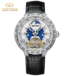 <span class=keywords><strong>Montre</strong></span>-bracelet Kinyued J099 pour hommes, bracelet en cuir, <span class=keywords><strong>montre</strong></span> mécanique à <span class=keywords><strong>Tourbillon</strong></span>, à la mode, prix bon marché, direct d'usine - Product Image 4