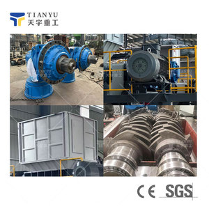 Nhiệm vụ nặng nề cho đa năng SINH KHỐI rơm Shredder đôi trục gạo rơm Shredder máy - Product Image 4