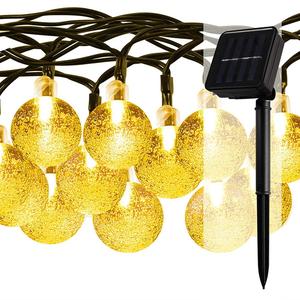 ไฟประดับสวนกลางแจ้ง พลังงานแสงอาทิตย์ 30 หลอด LED ลูกบอลคริสตัล ไฟตกแต่งแบบสาย - Product Image 2