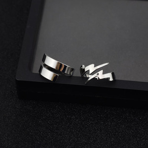 Minimalist Niche Design Stainless Steel Geometric Shaped Ring Multi-size Glossy Unisex's Rings Fashion Jewelry Wholesale - Product Image 5